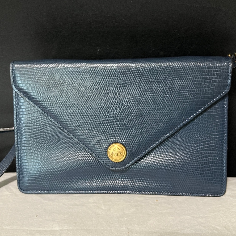 Pains Navy Crossbody Bag with Gold Accent